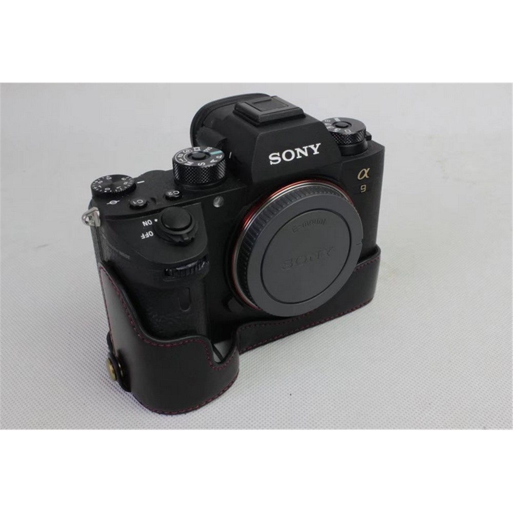 Half Camera PU Leather Protective Case for Sony ILCE-9 / A9 / A7RM3 A7RIII - Black-3