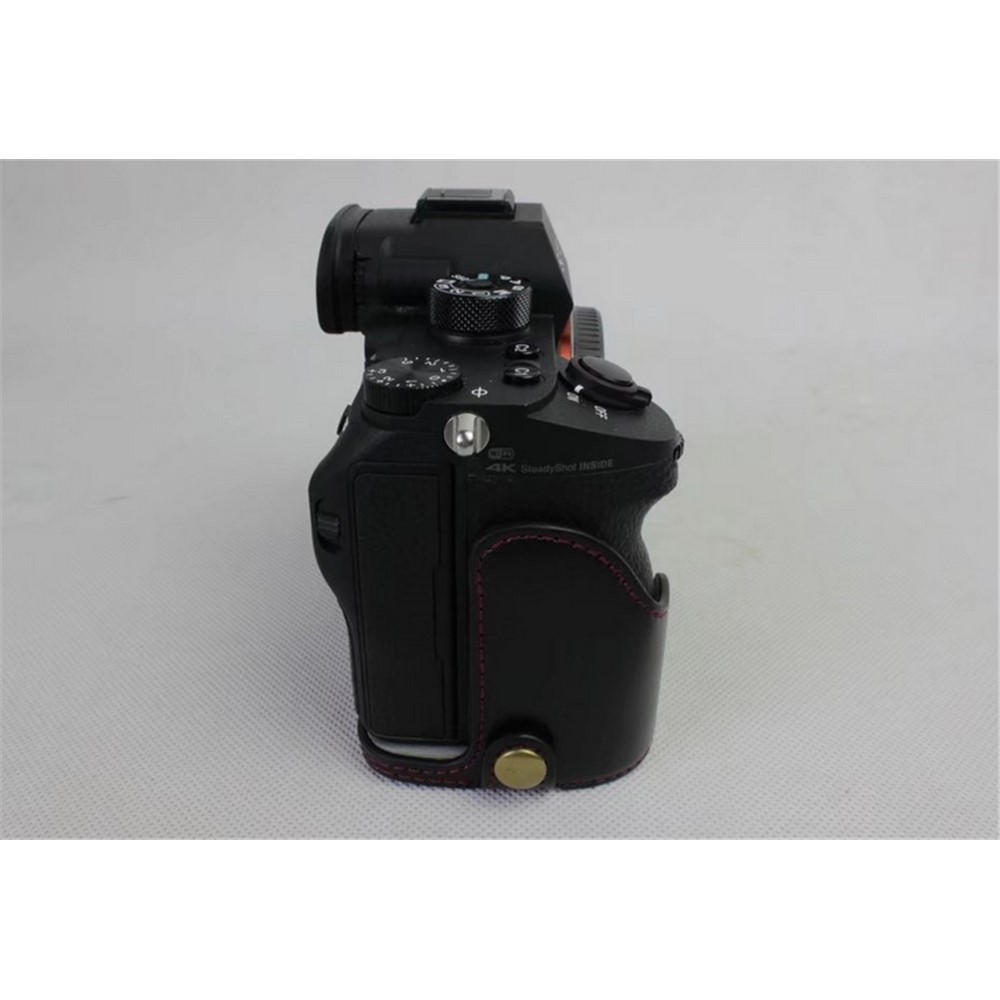 Half Camera PU Leather Protective Case for Sony ILCE-9 / A9 / A7RM3 A7RIII - Black-5