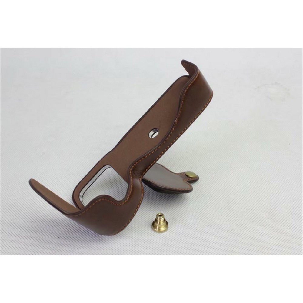 Half Camera PU Leather Protection Shell for Sony ILCE-9 / A9 / A7RM3 A7RIII - Coffee-13