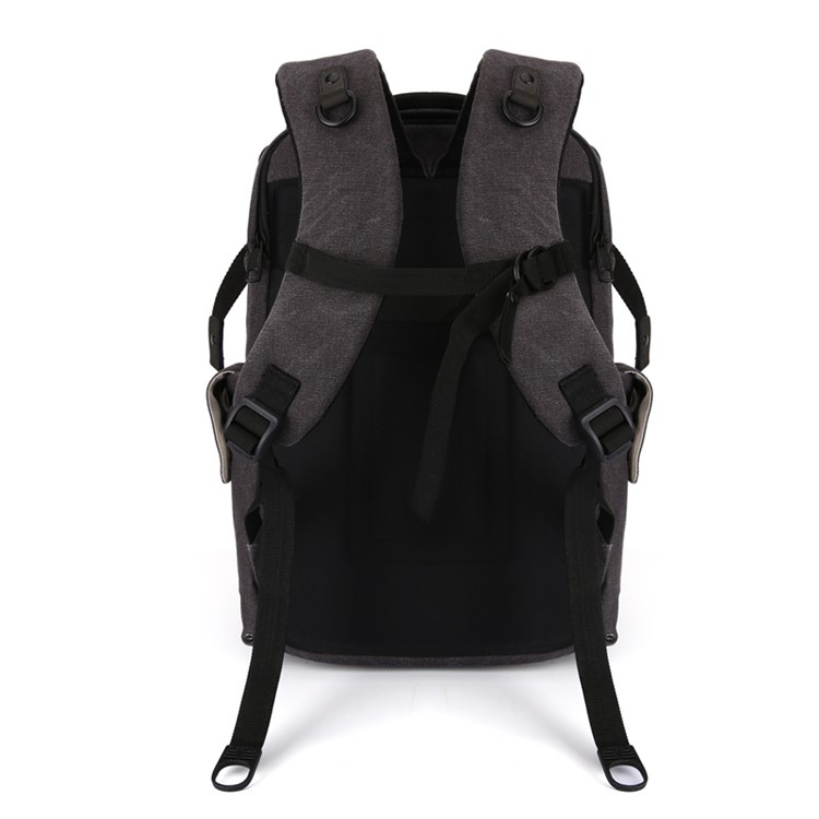 TIGERNU T-X6008 15.6-inch Outdoor Travel Canvas Backpack Double Shoulder Camera Bag-2