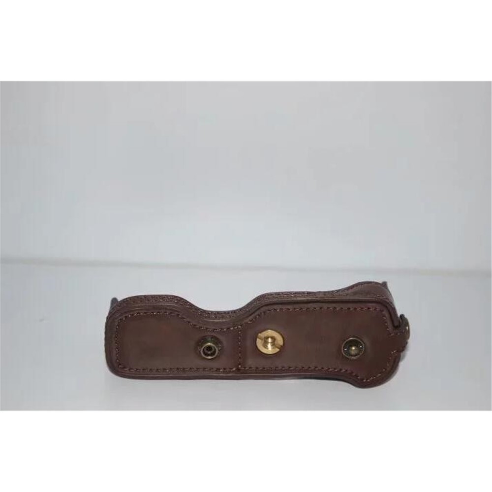 PU Leather Camera Protection Case Cover + Strap for Fujifilm X-T100 - Coffee-17