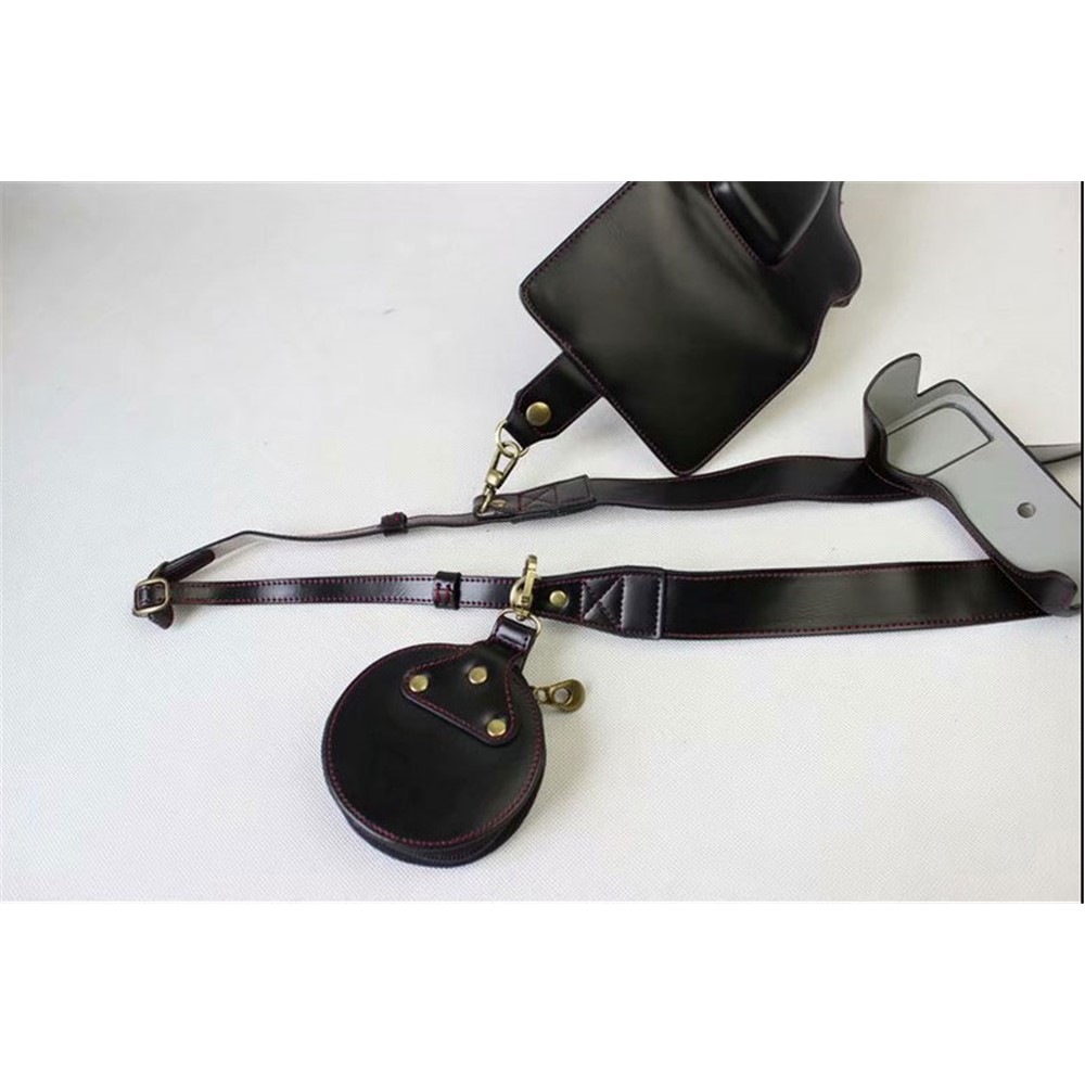 PU Leather Camera Protective Pouch Bag + Strap + Camera Lens Bag for Canon EOS 77D / 800D - Black-22
