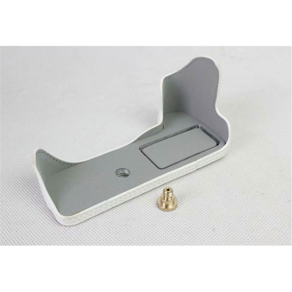 PU Leather Half Bottom Camera Protection Cover for Canon EOS 200D - White-7