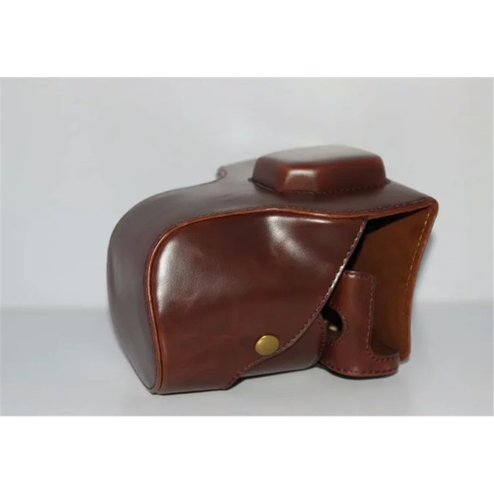 PU Leather Protection Bag Case for Fujifilm X-T3 Camera - Coffee-2