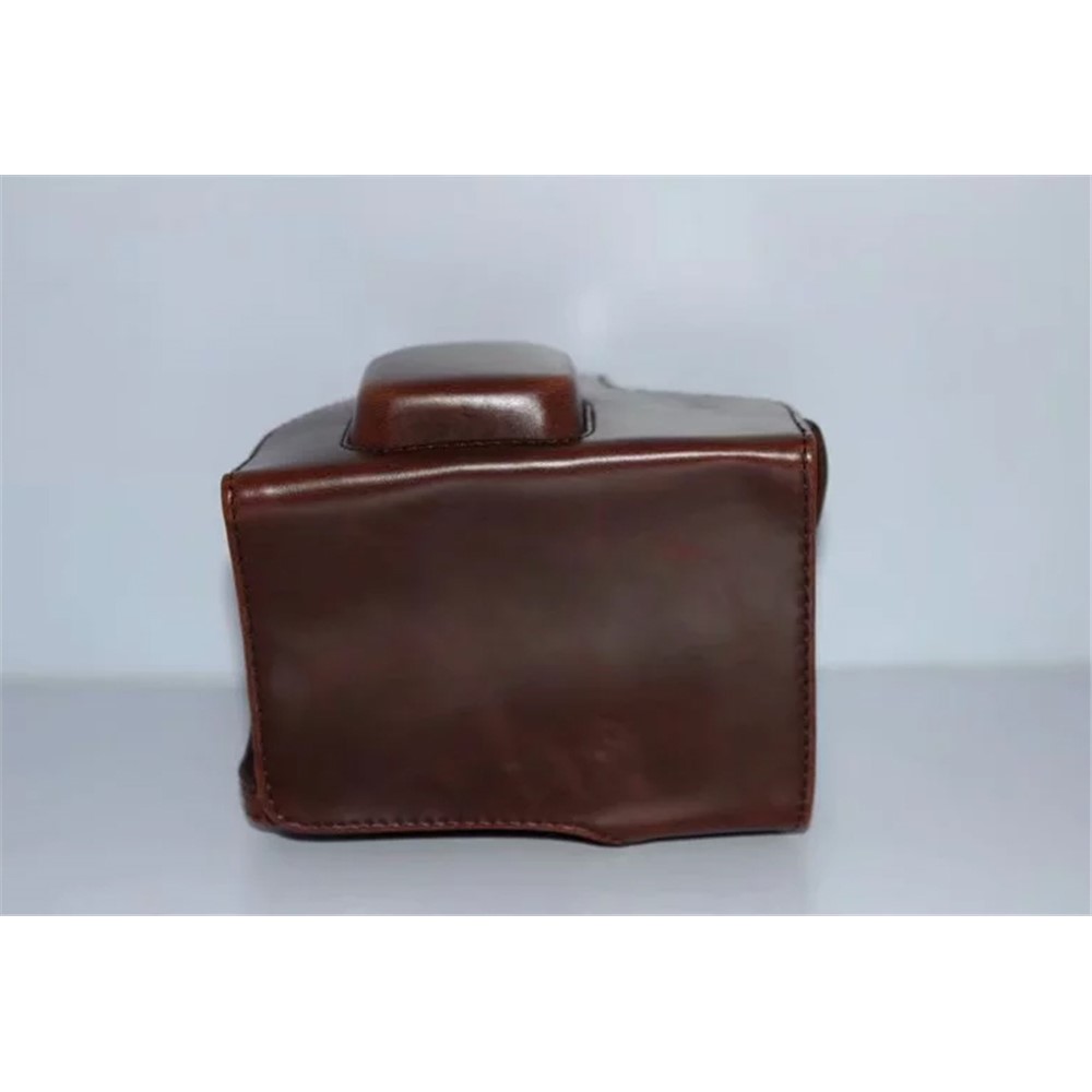 PU Leather Protection Bag Case for Fujifilm X-T3 Camera - Coffee-3