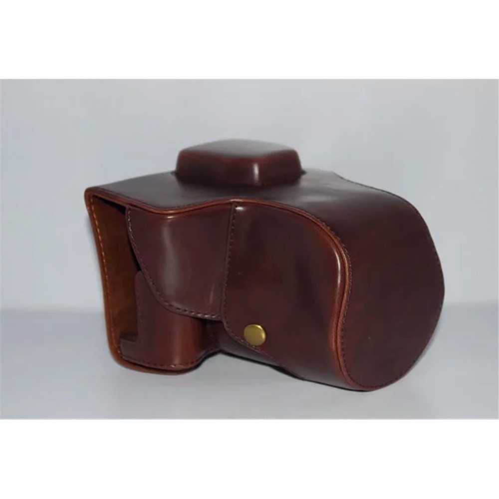 PU Leather Protection Bag Case for Fujifilm X-T3 Camera - Coffee-4