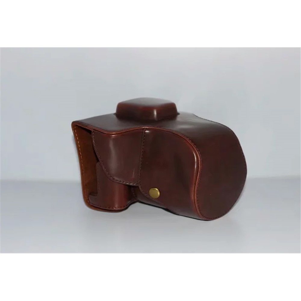 PU Leather Protection Bag Case for Fujifilm X-T3 Camera - Coffee-5