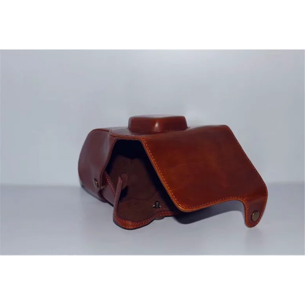 PU Leather Protection Bag Case for Fujifilm X-T3 Camera - Coffee-6