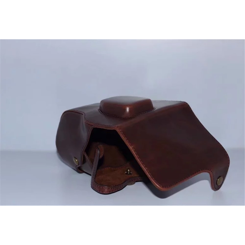 PU Leather Protection Bag Case for Fujifilm X-T3 Camera - Coffee-7