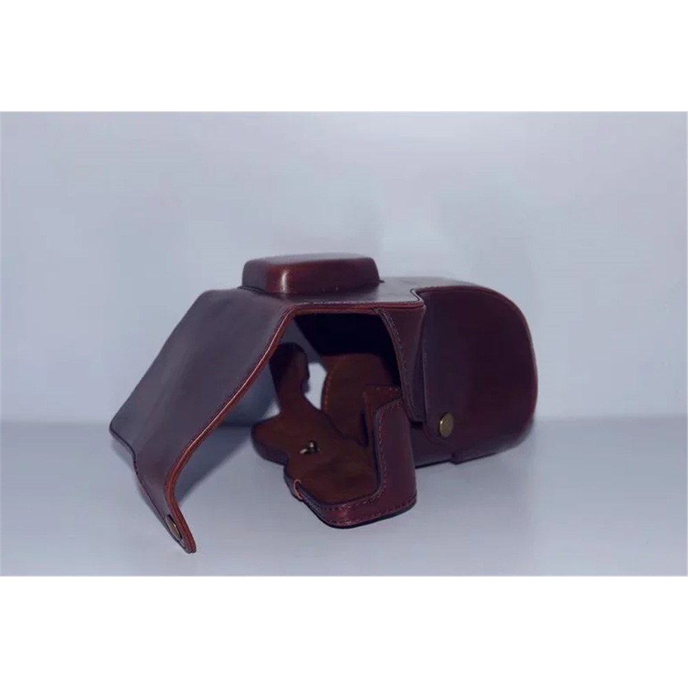 PU Leather Protection Bag Case for Fujifilm X-T3 Camera - Coffee-8