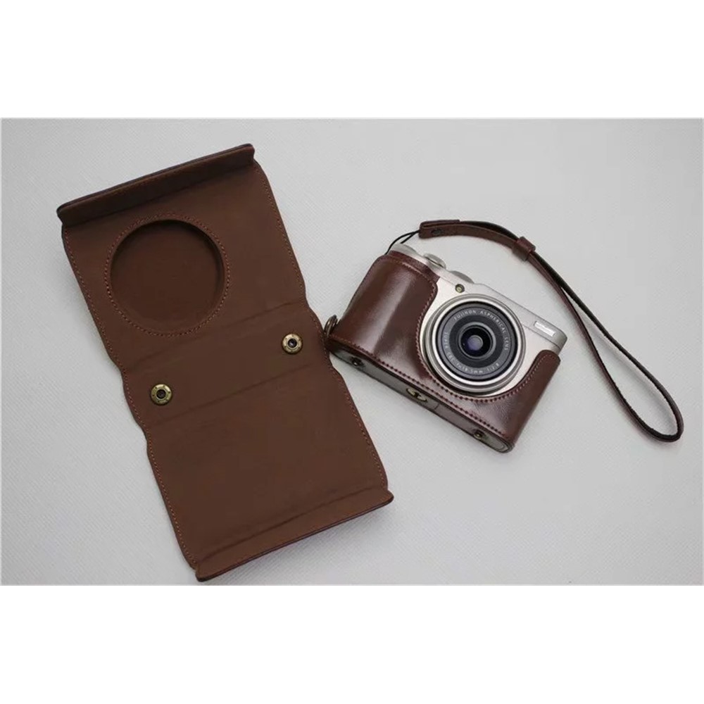 PU Leather Protective Camera Case Pouch for Fujifilm XF10 Digital Compact Camera - Coffee-11