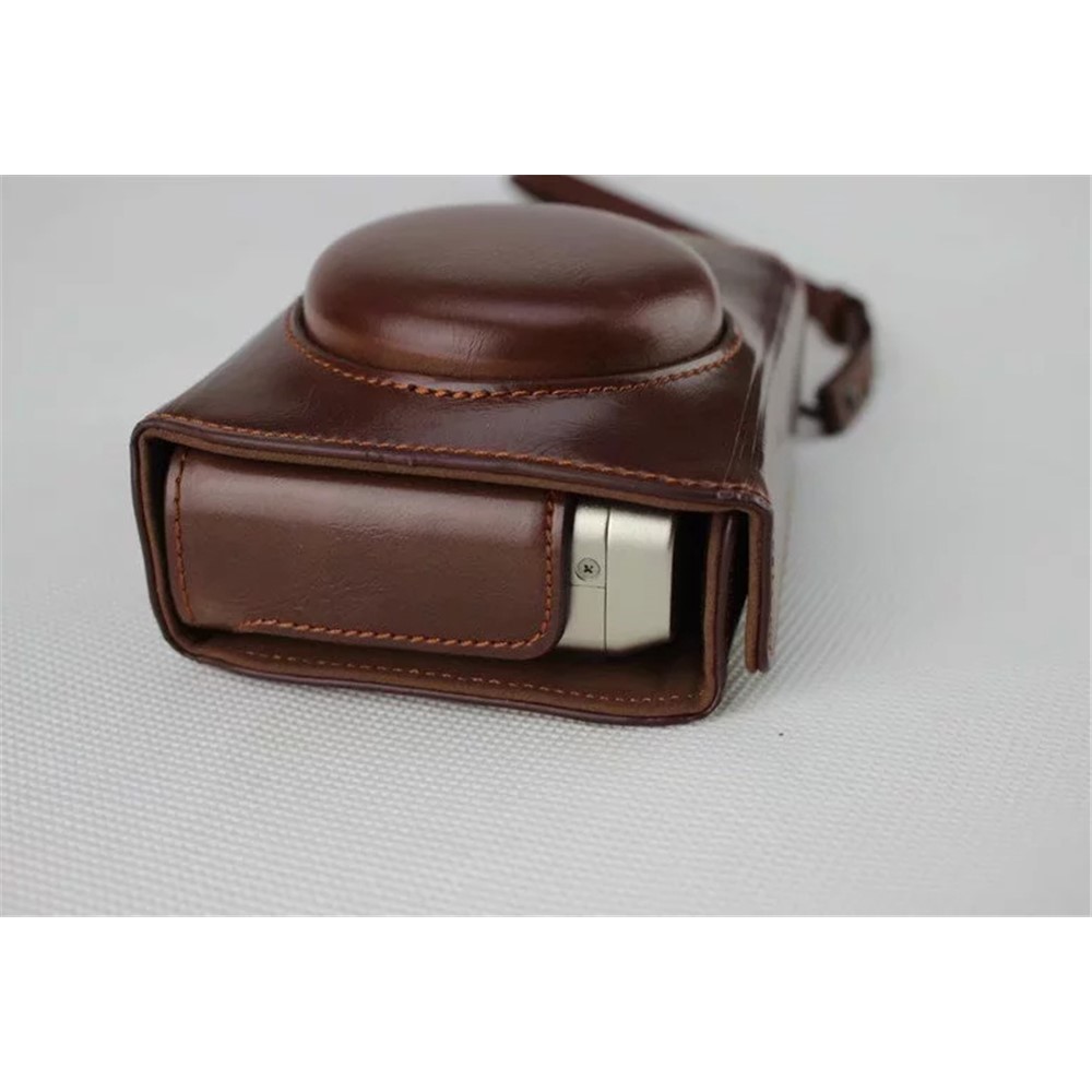 PU Leather Protective Camera Case Pouch for Fujifilm XF10 Digital Compact Camera - Coffee-13