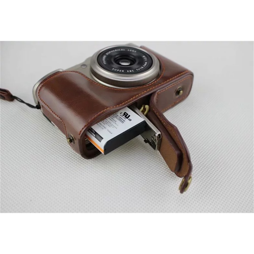 PU Leather Protective Camera Case Pouch for Fujifilm XF10 Digital Compact Camera - Coffee-9