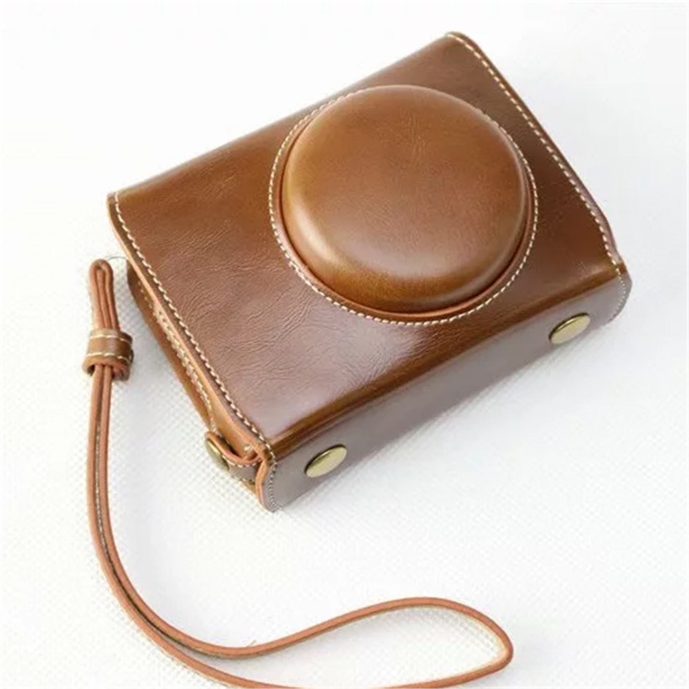 PU Leather Protective Camera Protective Bag for Fujifilm XF10 Digital Compact Camera - Brown-1