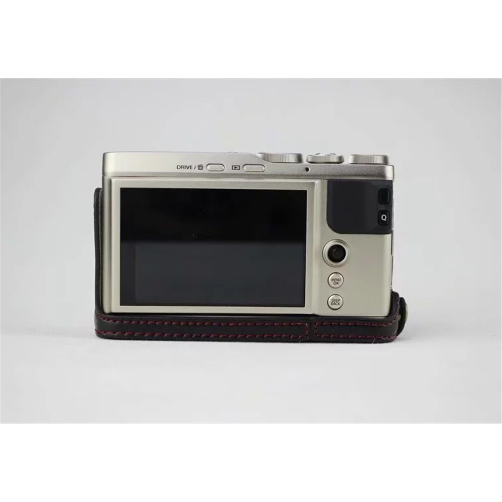PU Leather Half Bottom Camera Protective Pouch for Fujifilm XF10 Digital Compact Camera - Black-8
