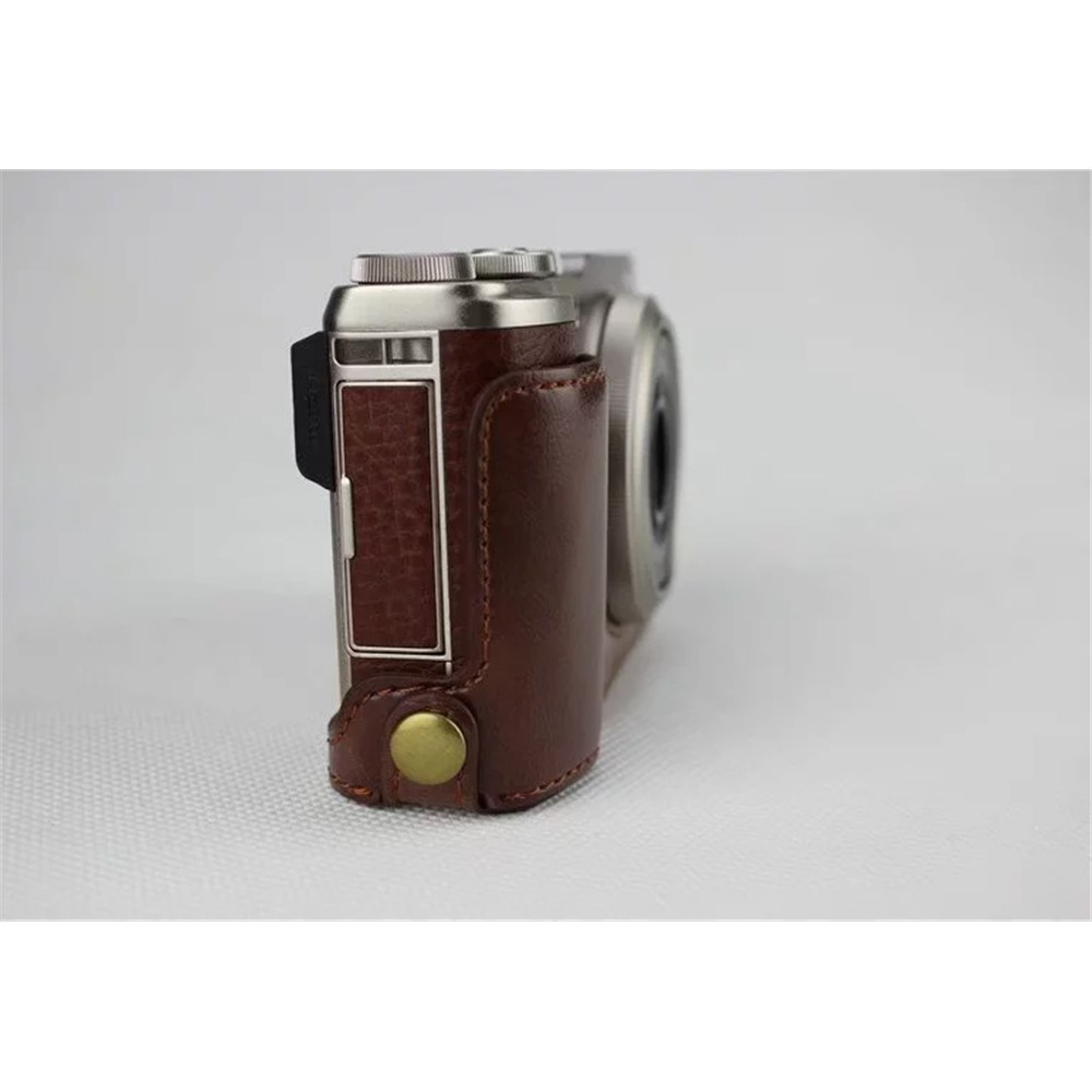 PU Leather Half Bottom Camera Protection Cover for Fujifilm XF10 Digital Compact Camera - Coffee-10
