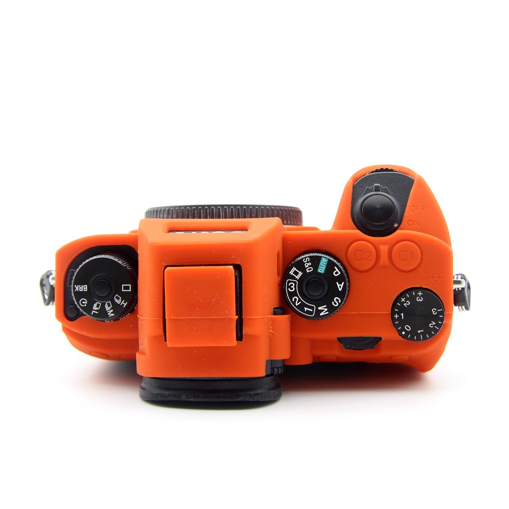 Soft Silicone Cover for Sony A9/A7M3/A7R3 Camera - Orange-6