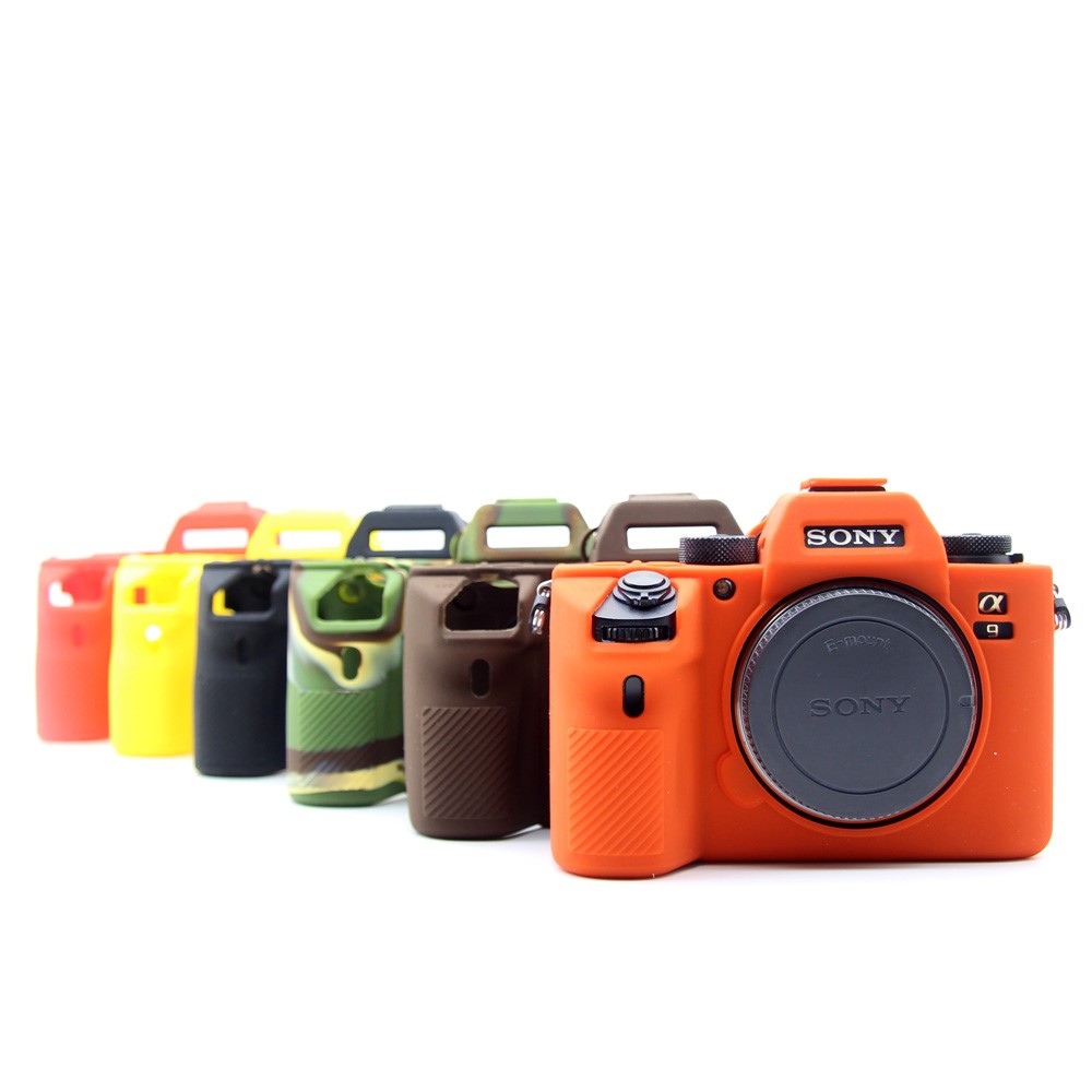 Soft Silicone Cover for Sony A9/A7M3/A7R3 Camera - Orange-8