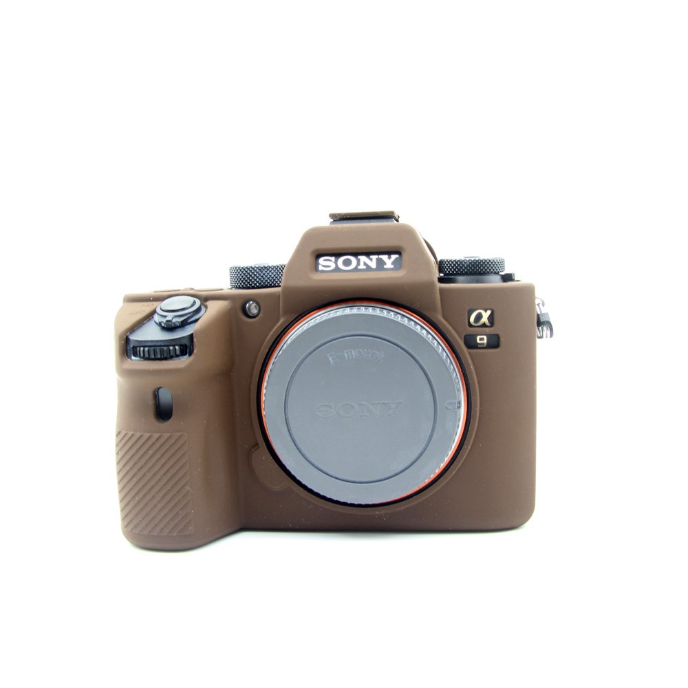 Soft Silicone Cover Shell Case for Sony A9/A7M3/A7R3 Camera - Coffee-1
