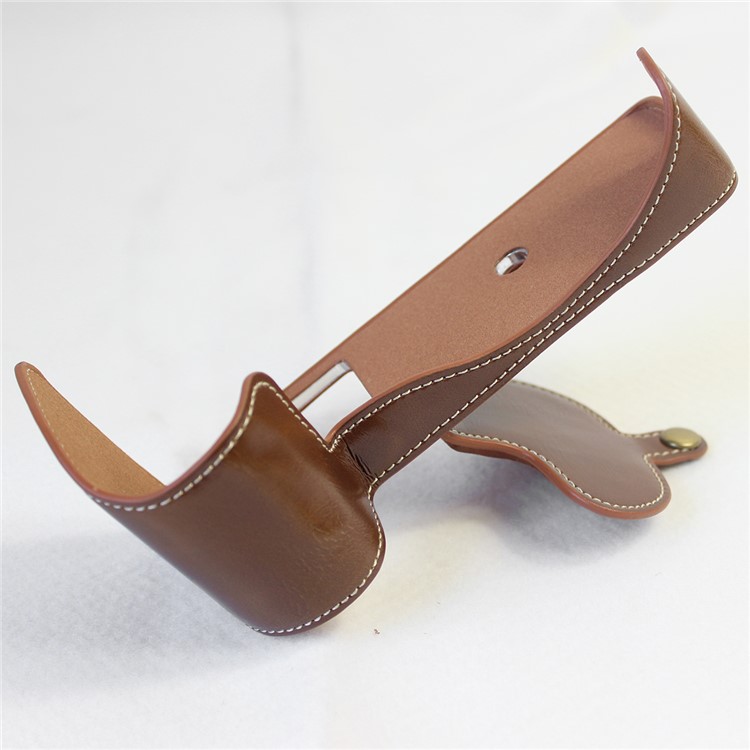 Bottom Opening PU Leather Half Camera Cover with Strap for Nikon Coolpix P1000 - Brown-2