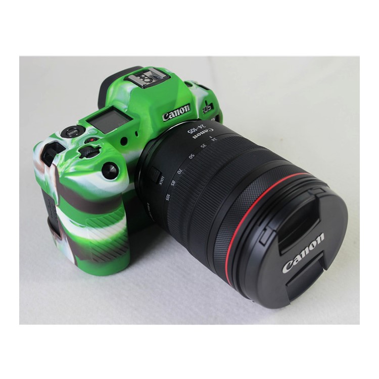 Soft Silicone Case Cover for Canon EOS R - Camouflage-2
