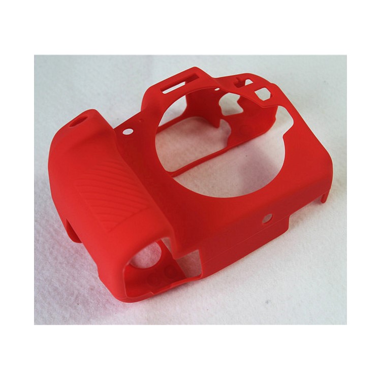 Soft Silicone Case Shell for Canon EOS R - Red-1