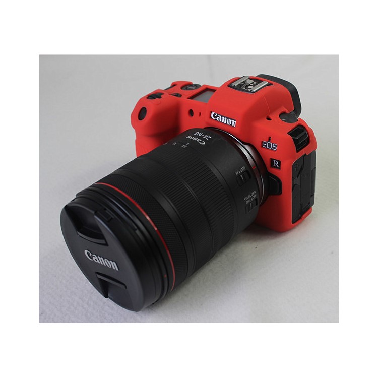 Soft Silicone Case Shell for Canon EOS R - Red-3