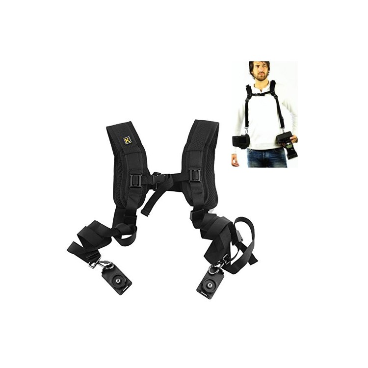 Dual-shoulder Camera Neck Strap Tether Strap for Canon Nikon Olympus Pentax Panasonic Sony DSLR-1