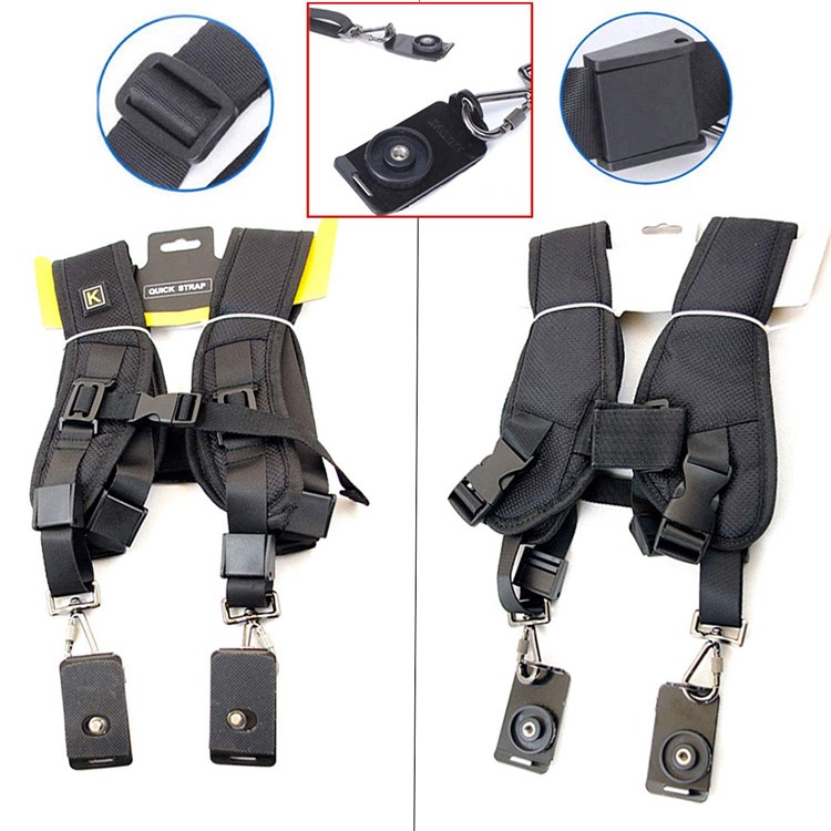 Dual-shoulder Camera Neck Strap Tether Strap for Canon Nikon Olympus Pentax Panasonic Sony DSLR-9