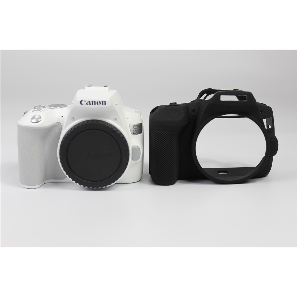 Soft Silicone Case Protector for Canon EOS 200D II Camera - Black-12
