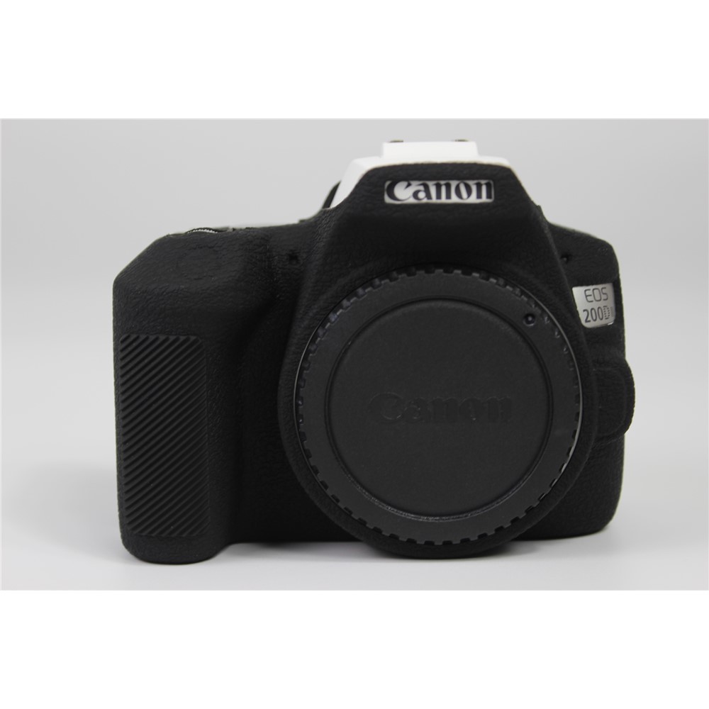 Soft Silicone Case Protector for Canon EOS 200D II Camera - Black-2