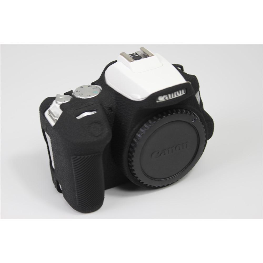 Soft Silicone Case Protector for Canon EOS 200D II Camera - Black-3