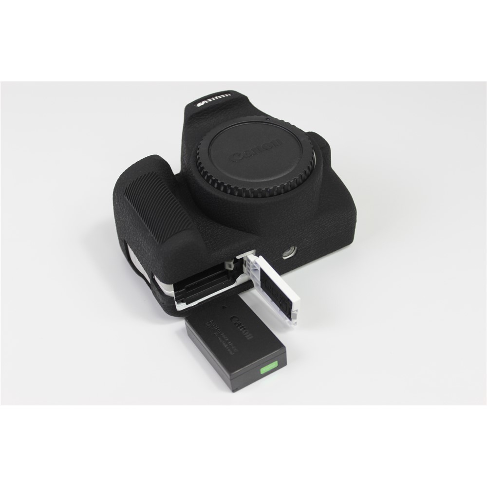 Soft Silicone Case Protector for Canon EOS 200D II Camera - Black-9