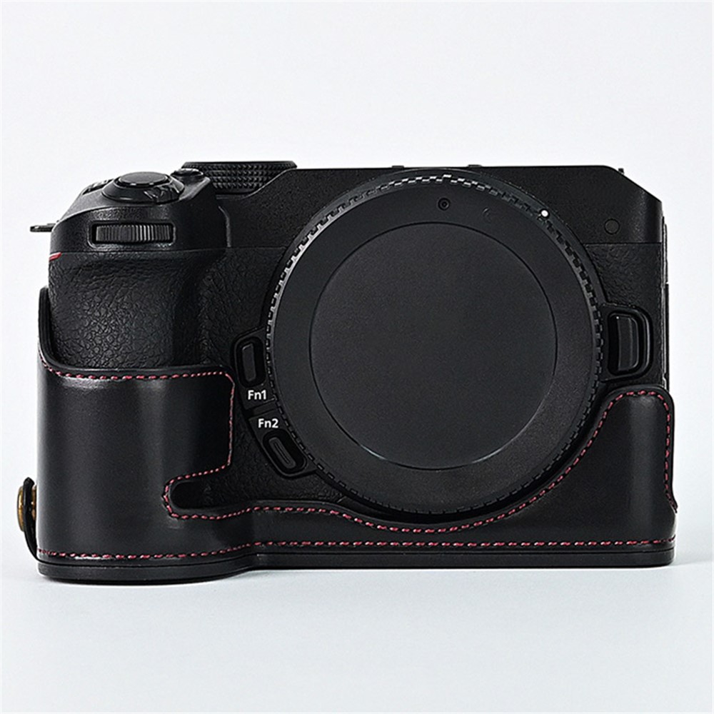 Quality PU Leather Half Bottom Protective Case for Nikon Z50 - Black-3