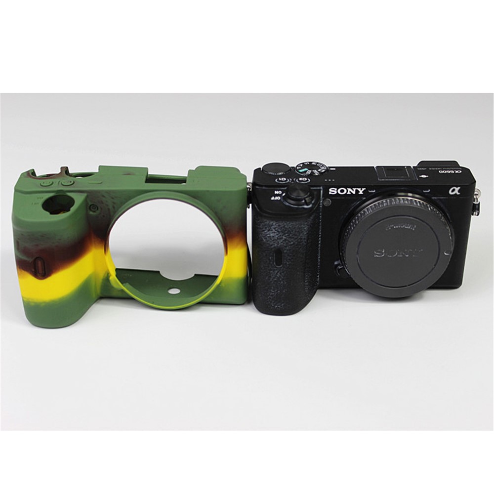 Soft Silicone Protective Pouch Case for Sony A6600 Camera - Green-11
