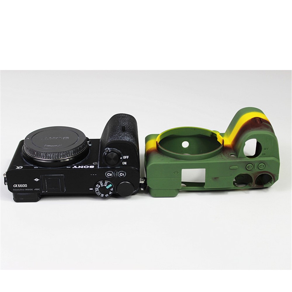 Soft Silicone Protective Pouch Case for Sony A6600 Camera - Green-12