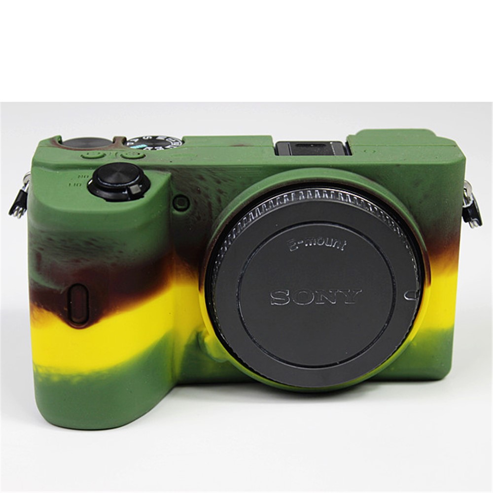 Soft Silicone Protective Pouch Case for Sony A6600 Camera - Green-2