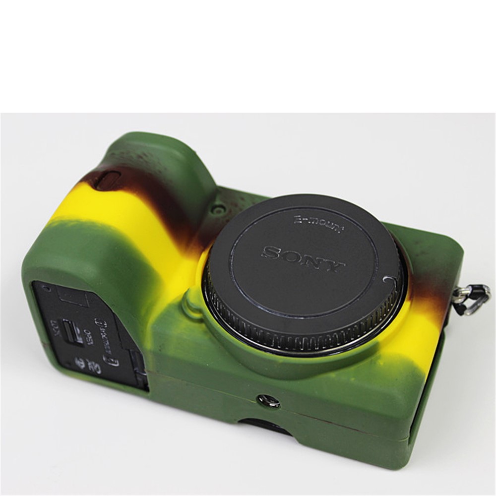 Soft Silicone Protective Pouch Case for Sony A6600 Camera - Green-4
