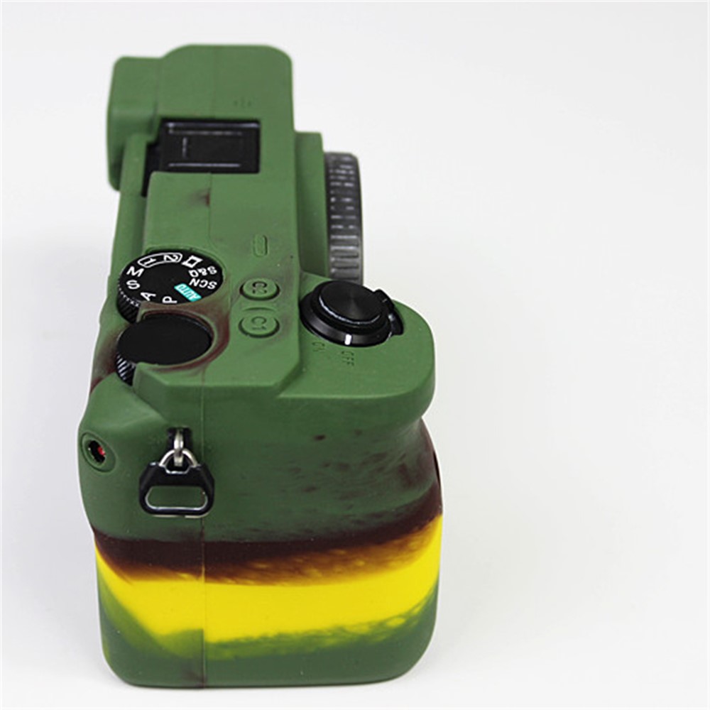 Soft Silicone Protective Pouch Case for Sony A6600 Camera - Green-5