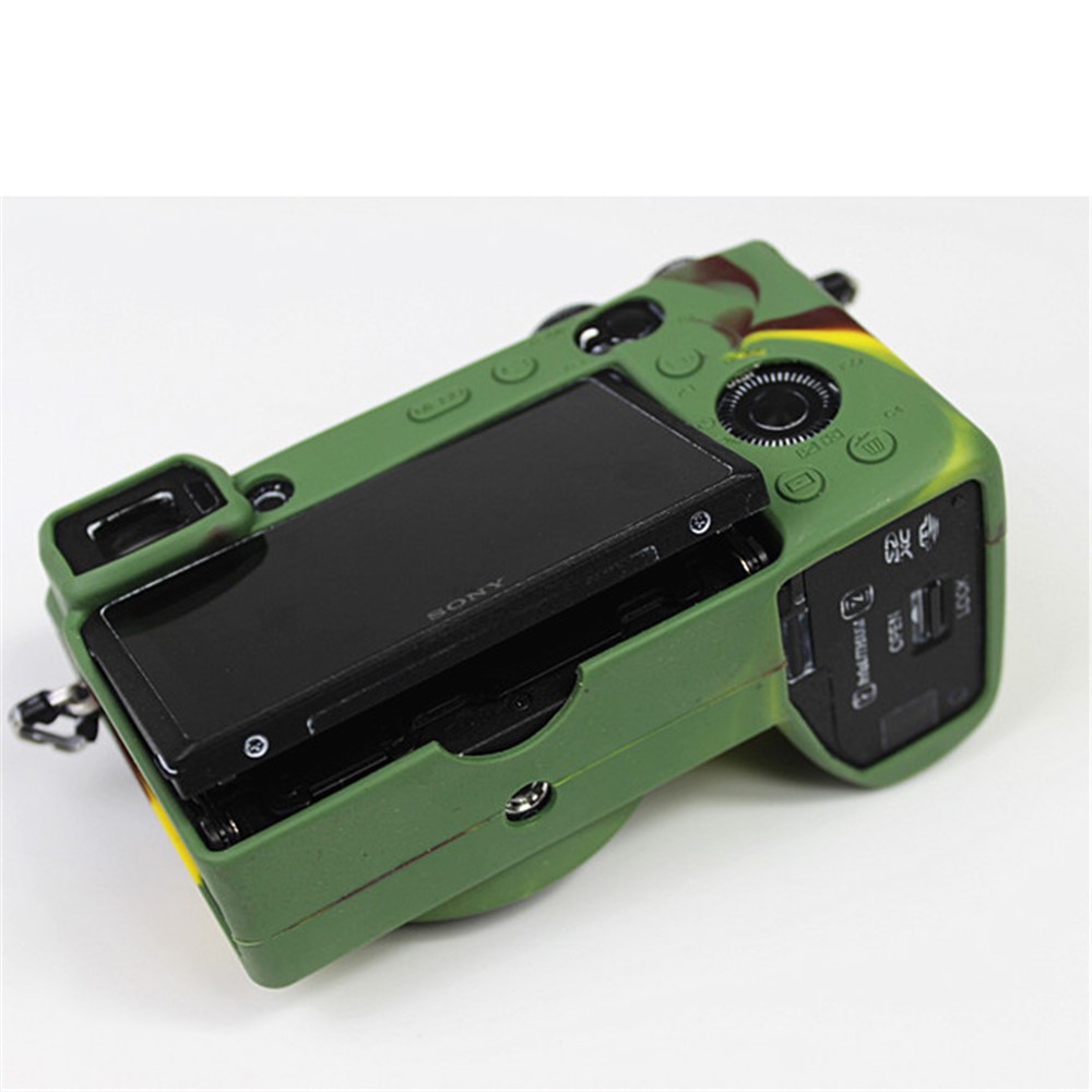Soft Silicone Protective Pouch Case for Sony A6600 Camera - Green-8