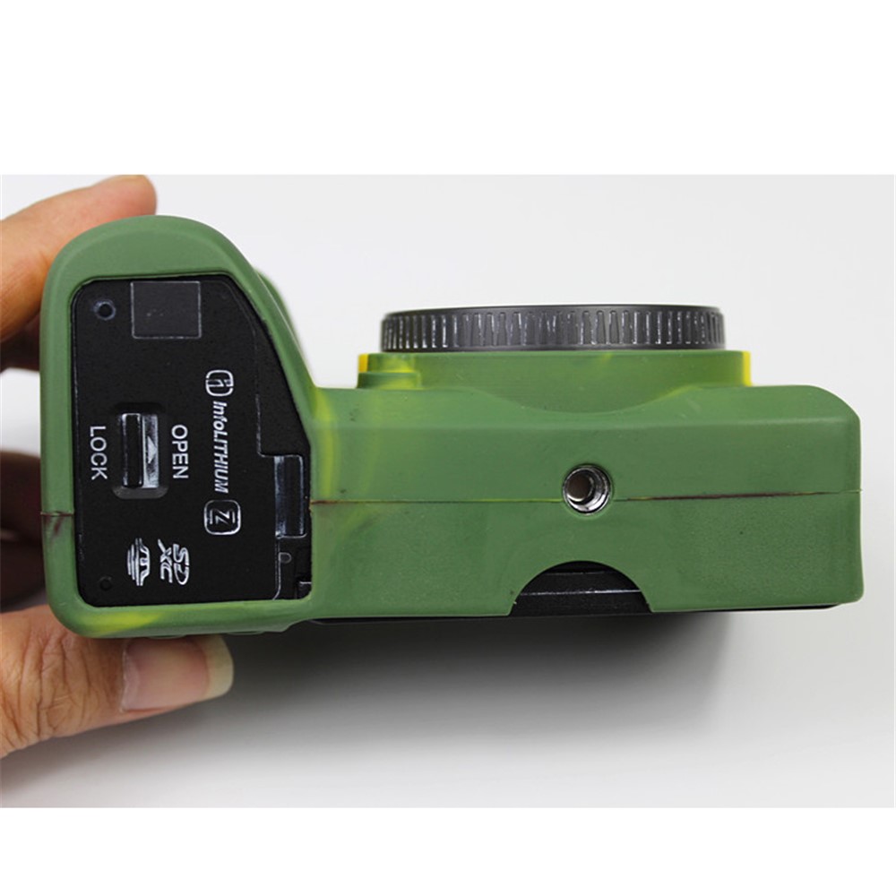 Soft Silicone Protective Pouch Case for Sony A6600 Camera - Green-9