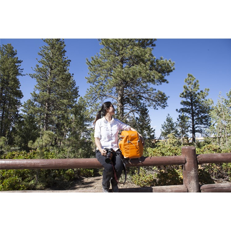 CADEN E5 Waterproof Outdoor Anti Theft Backpack Camera Bag for DSLR Camera Canon Sony Nikon - Orange-13