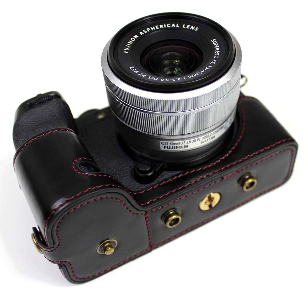 PU-Leder-Halbkamera-Gehäuseabdeckung Für Fujifilm Fuji X-S10 - Schwarz-6