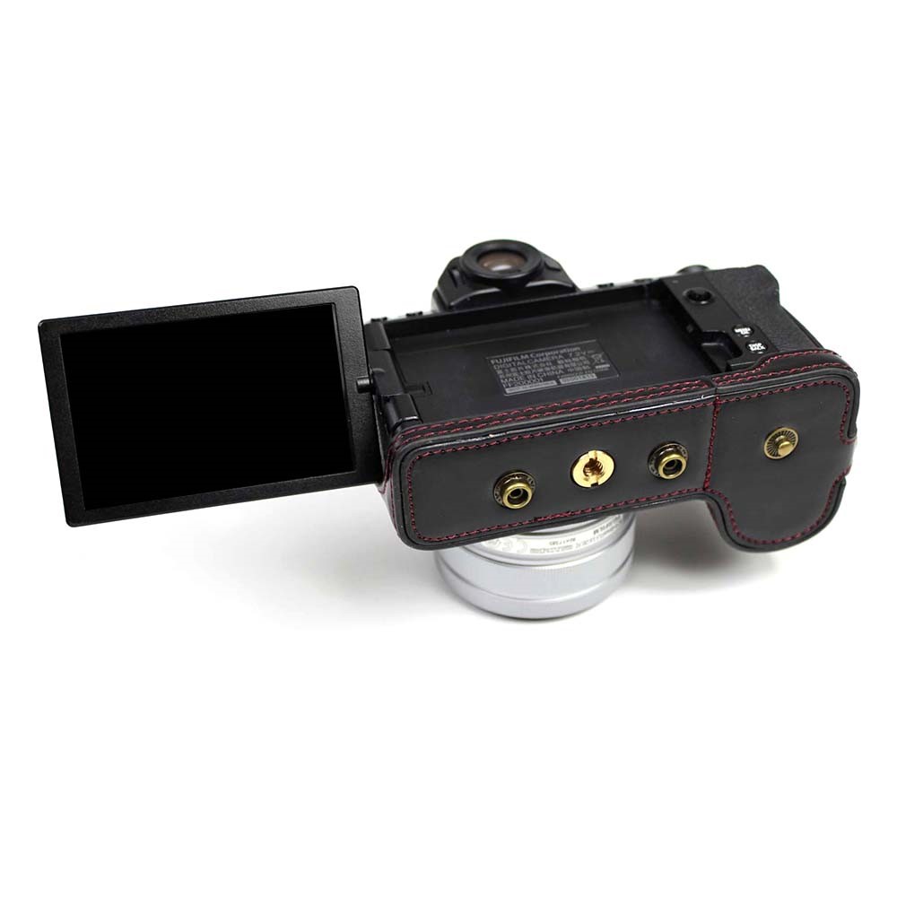 PU-Leder-Halbkamera-Gehäuseabdeckung Für Fujifilm Fuji X-S10 - Schwarz-8