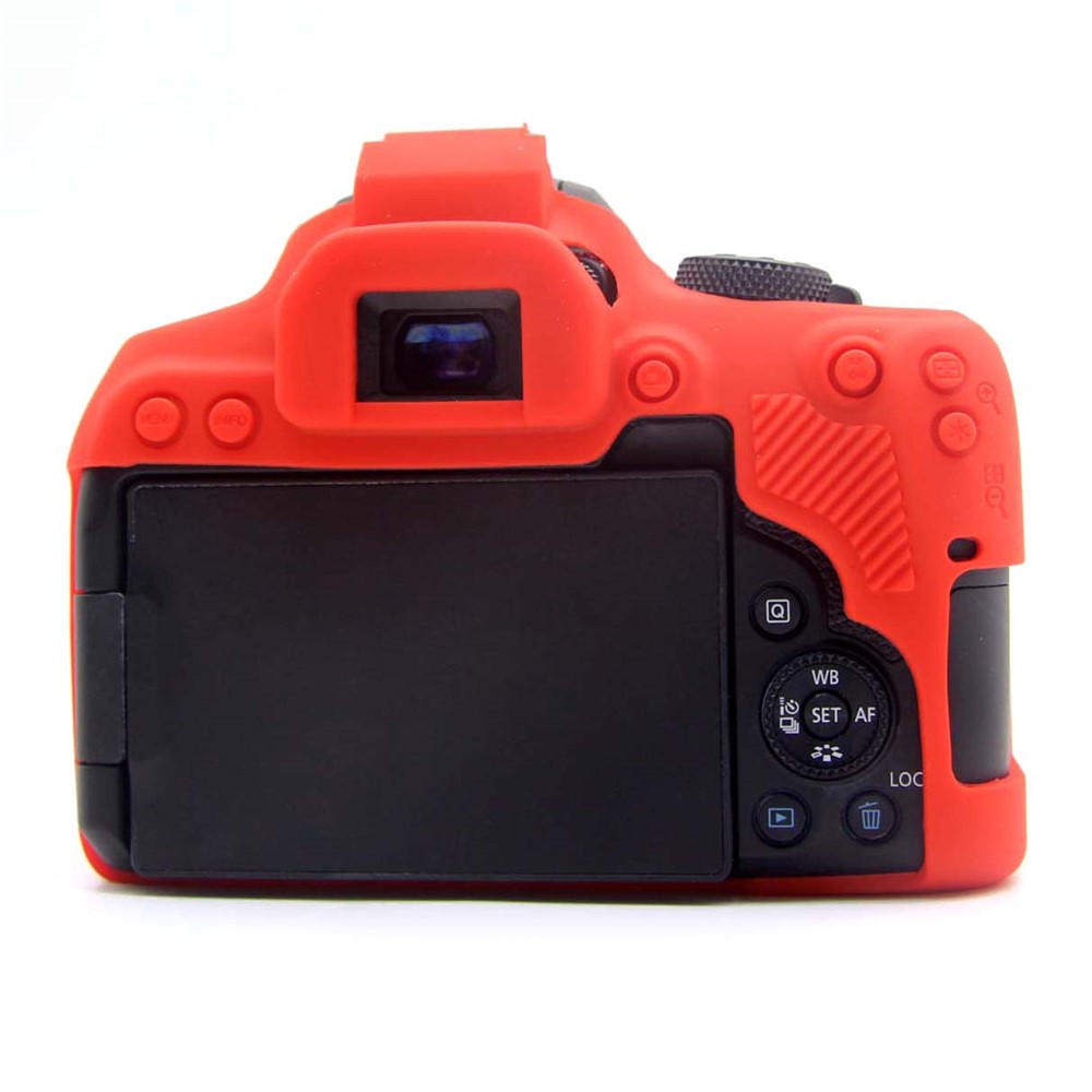 Soft Silicone Protective Camera Case for Canon EOS 850D - Red-3