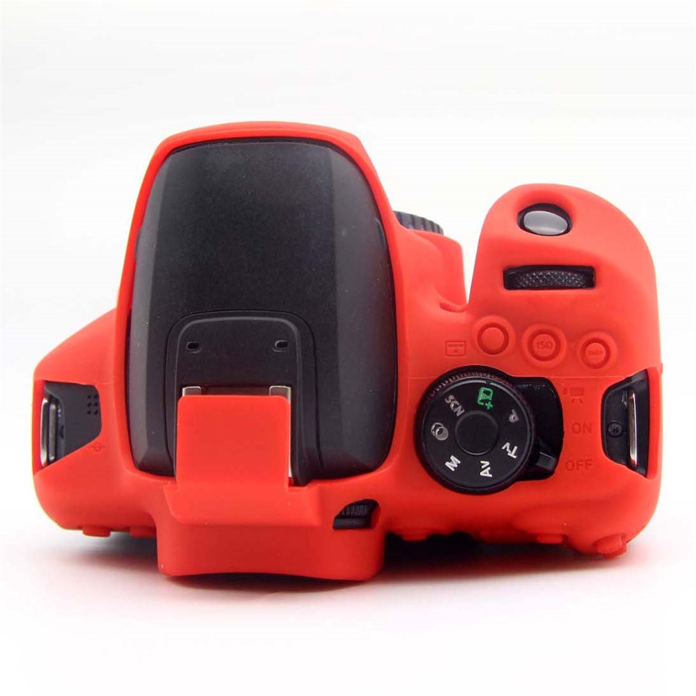 Soft Silicone Protective Camera Case for Canon EOS 850D - Red-5