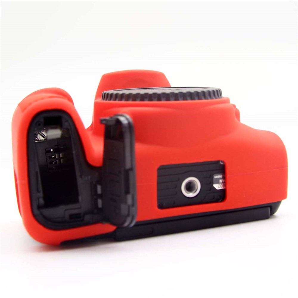 Soft Silicone Protective Camera Case for Canon EOS 850D - Red-6