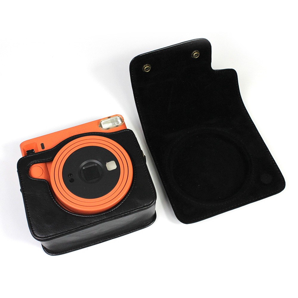 PU Leather Camera Case Cover for Instax Square SQ1 Camera Bag - Black-10