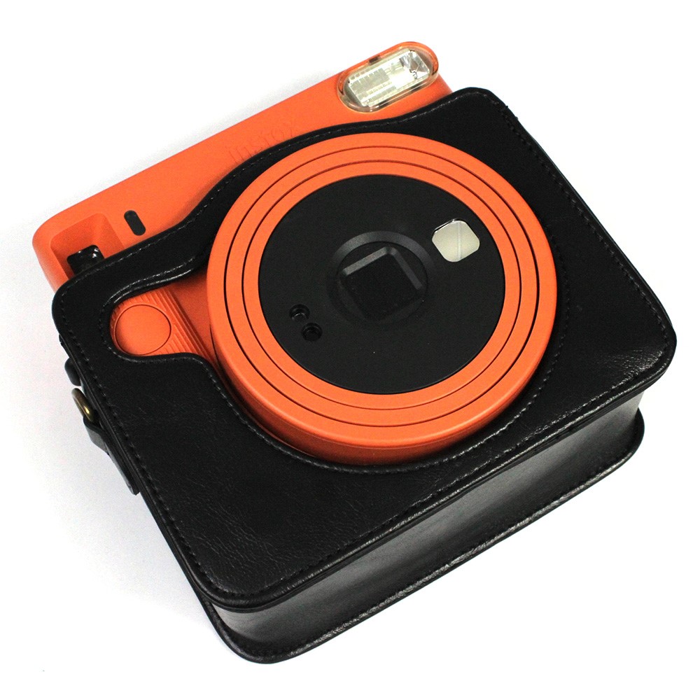 PU Leather Camera Case Cover for Instax Square SQ1 Camera Bag - Black-11