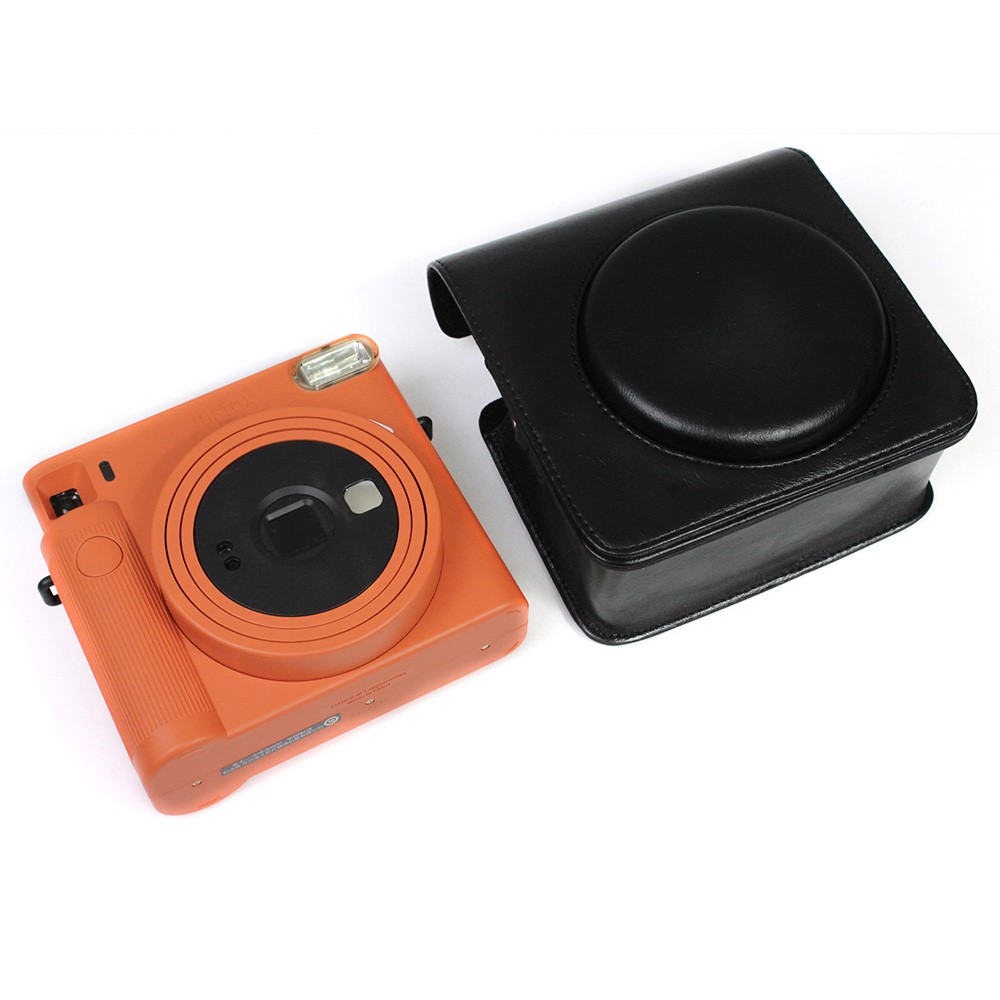 PU Leather Camera Case Cover for Instax Square SQ1 Camera Bag - Black-3